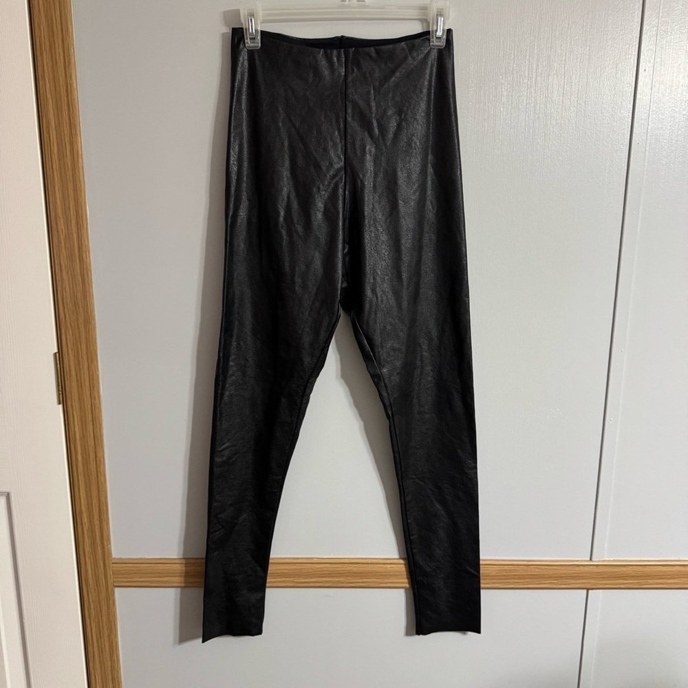 Commando Black Faux Leather Legging Size Large